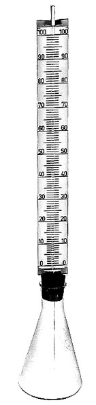 Thermometermodell aus Glas