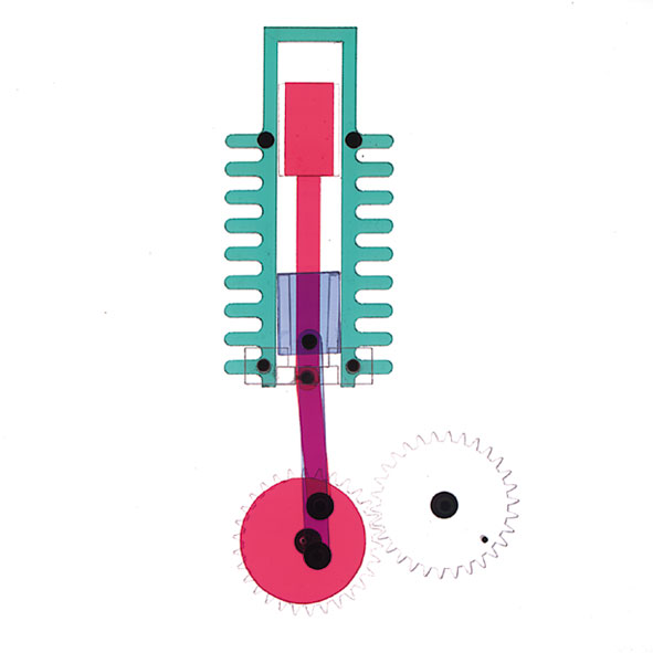 Stirlingmotor, Modell für OHP