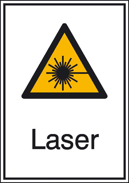 Warnschild: Laser