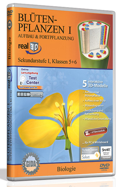 DVD: Blütenpflanzen I - Aufbau und Fortpflanzung - Software real3D