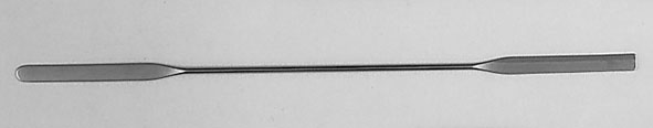 Mikro-Doppelspatel Edelstahl, 185 mm
