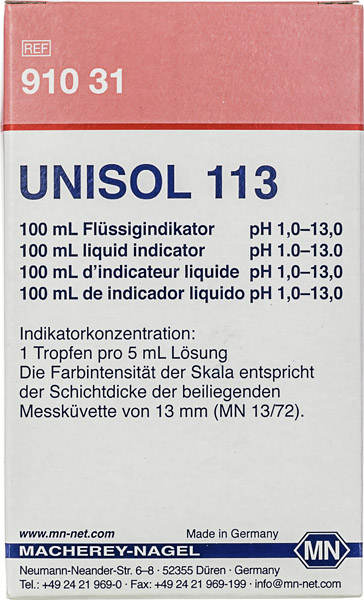 UNISOL Flüssigindikator pH 1,0 - 13,0
