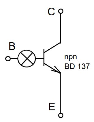 Diodenstrecken eines Transistors