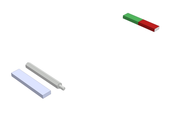 Lage der Magnetpole bei einem Stabmagneten