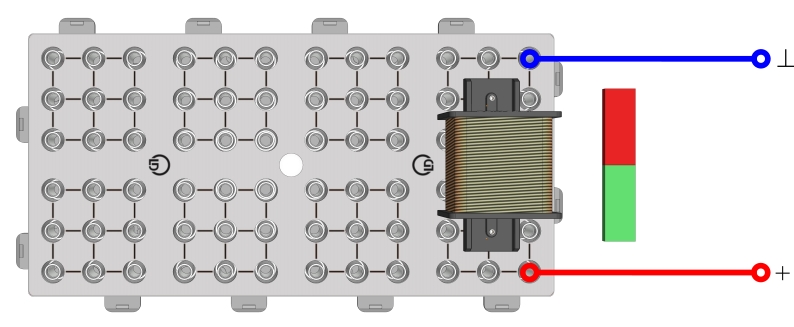 Elektromagnetische Induktion mit Stabmagnet und Spule