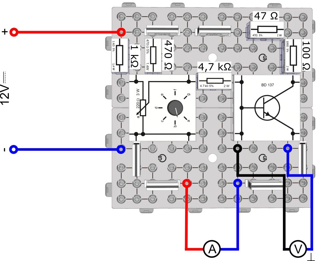 Die Spannungsverstärkung des Transistors