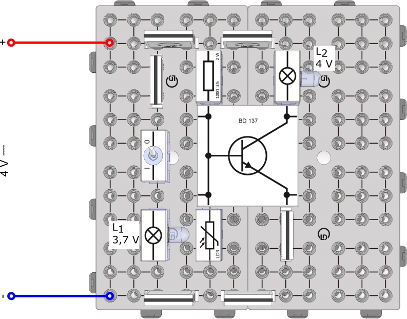 Lichtgesteuerter Transistor I, Lichtschranke