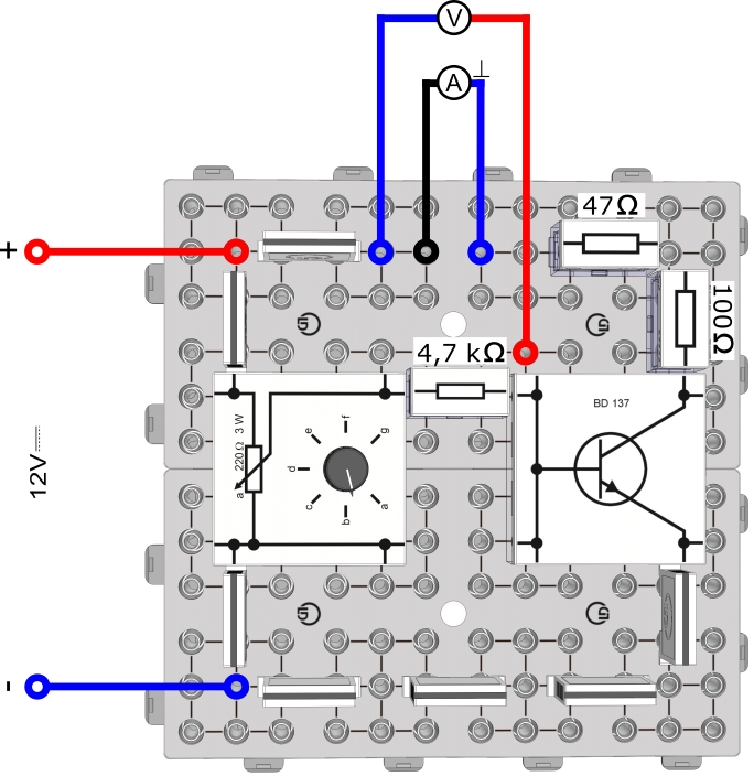 Grundversuch zu Kippstufen - Transistor als Schalter