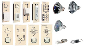 Installation mit Glüh- und Halogenlampen